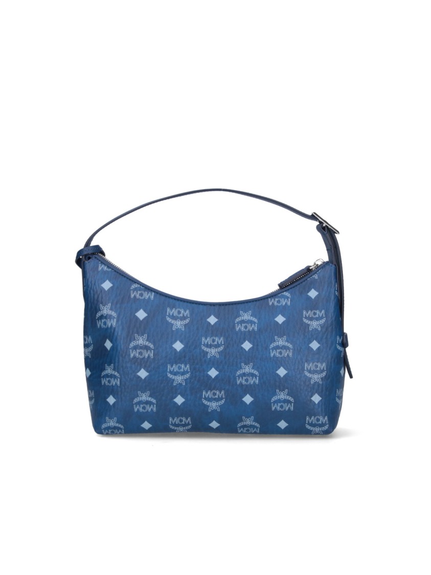 Mcm Arena Hobo Shoulder Bag With Adjustable Handle In Blue