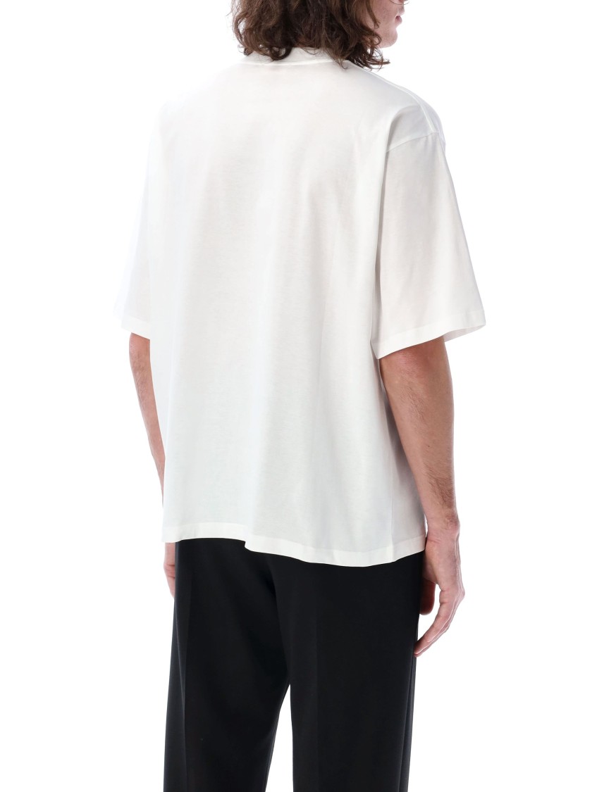 Shop Marni Pop Fields Logo T-shirt In White