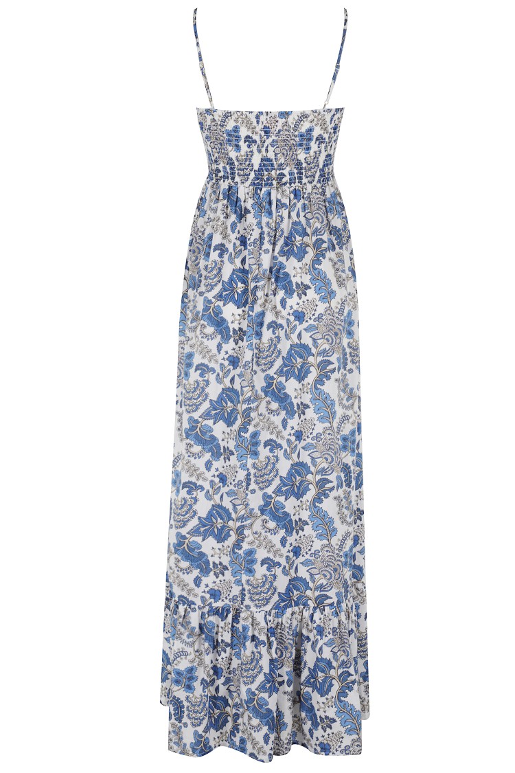 Shop Mc2 Saint Barth Long Floral Print Maxi Dress