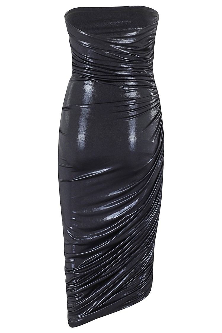 Norma Kamali Diana Strapless Dress In Black