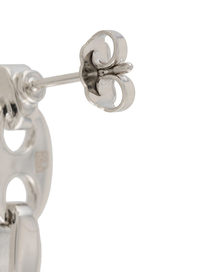Rabanne Chain Design Earrings With Interlocking Circular Links