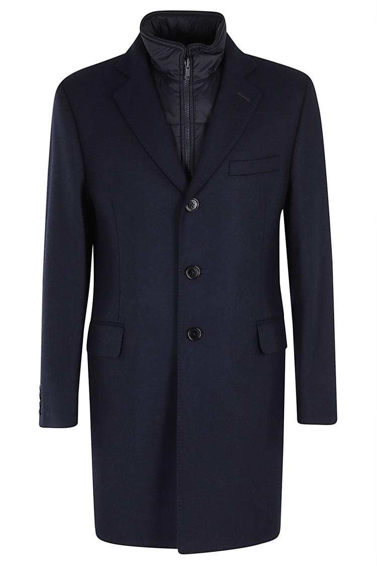 Fay Cappotto Monopetto Easy Db In Blue
