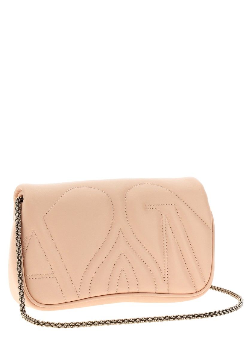 Alexander Mcqueen Mcqueen 'the Mini Seal' Crossbody Bag In Neutral