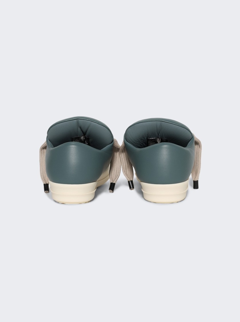 Rick Owens Hollywood Jumbolace Low Sneakers Mouthwash And Milk In Blue