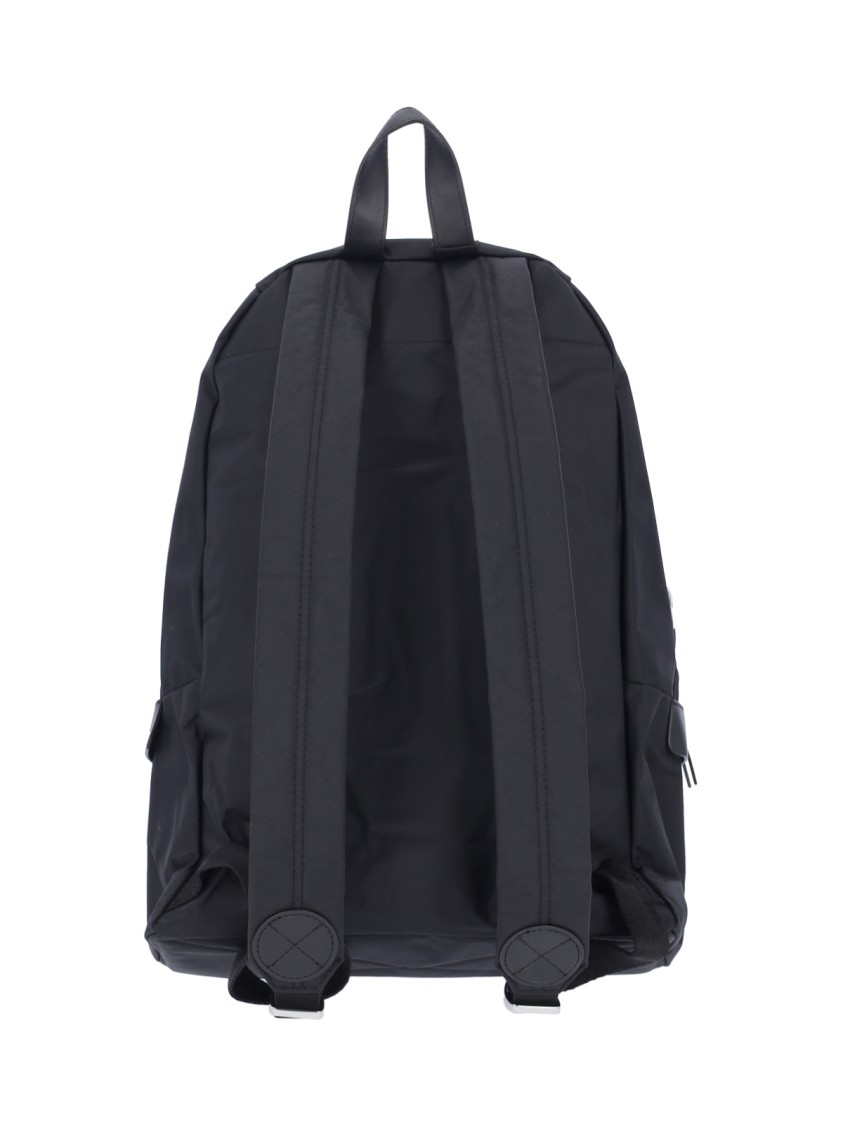 Marc Jacobs Large Black Nylon Backpack With Leather Accents In Black