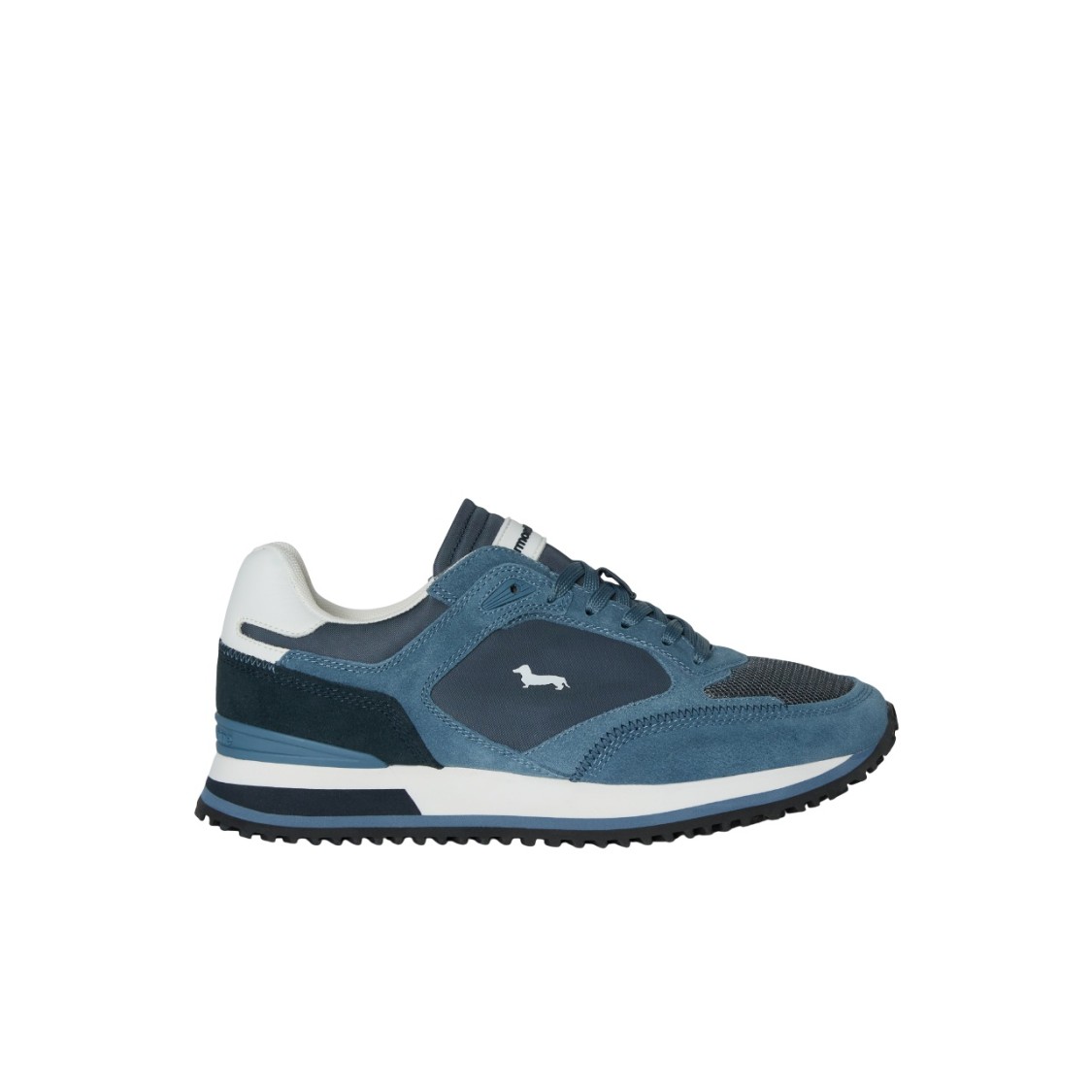 Harmont & Blaine Dynamic Blue Sneakers With Suede In Blue