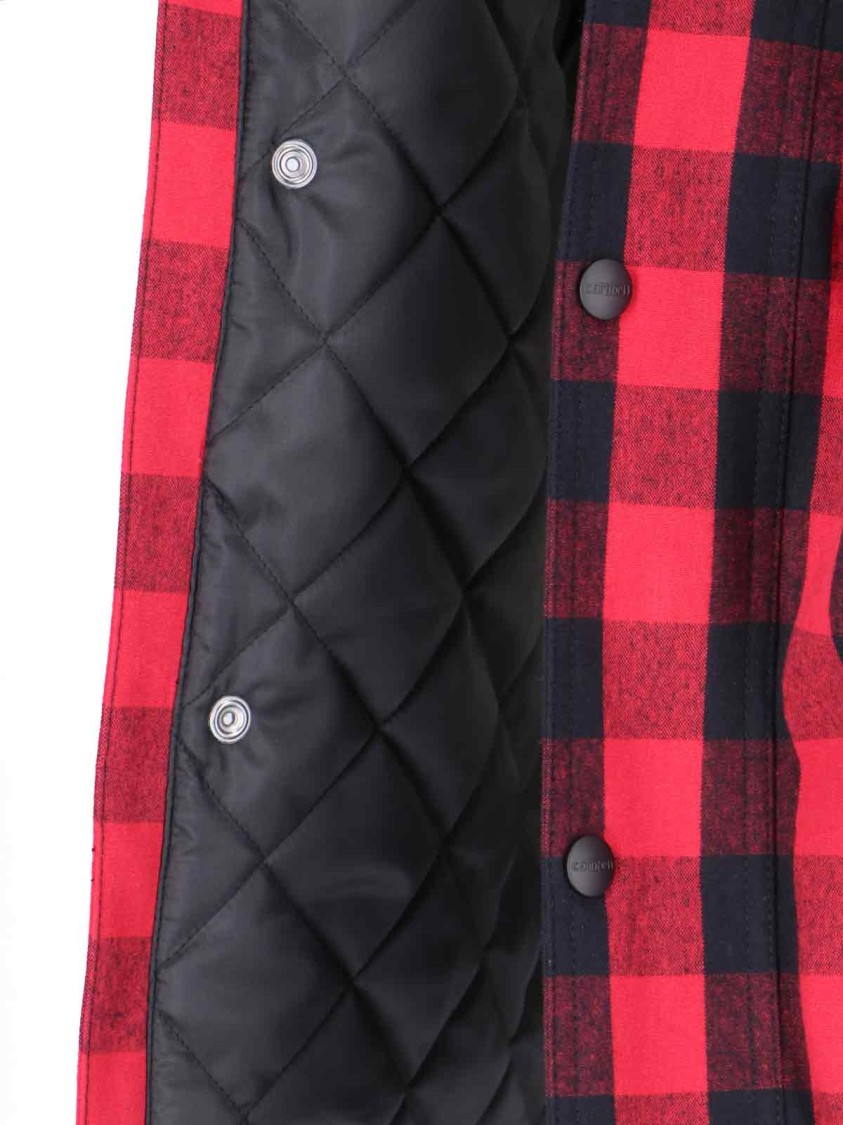 Shop Junya Watanabe Checked Technical Jacket In Black Cotton Geometric Checked