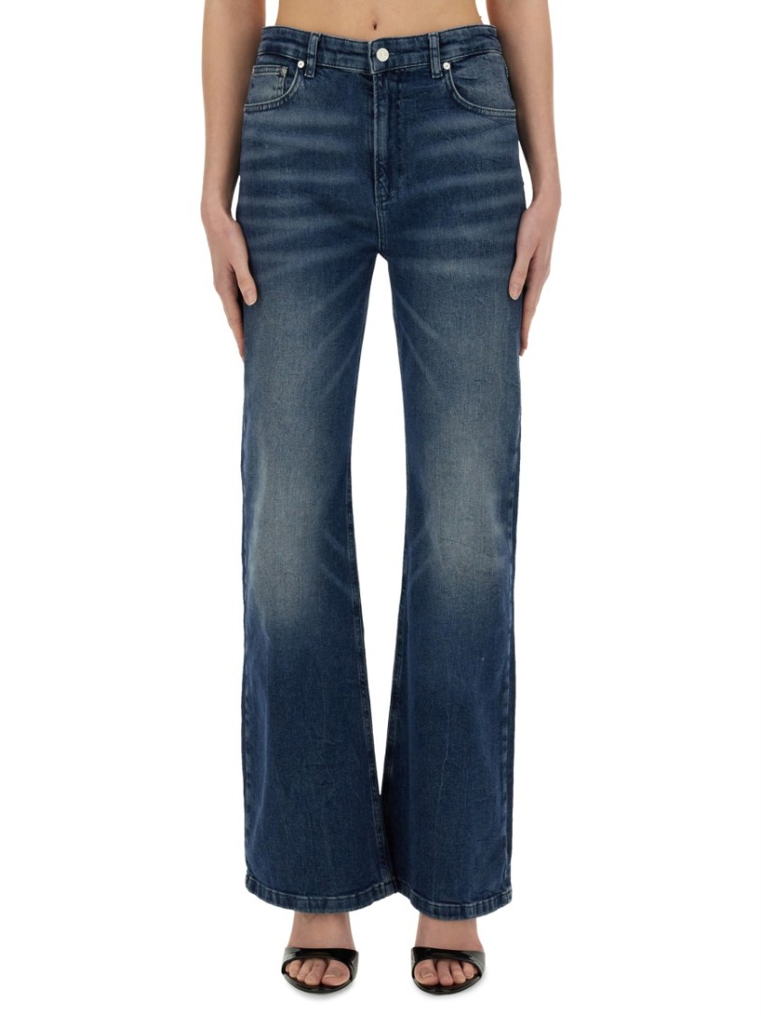 MOSCHINO MOSCHINO WIDE-LEG HIGH WAIST DENIM JEANS
