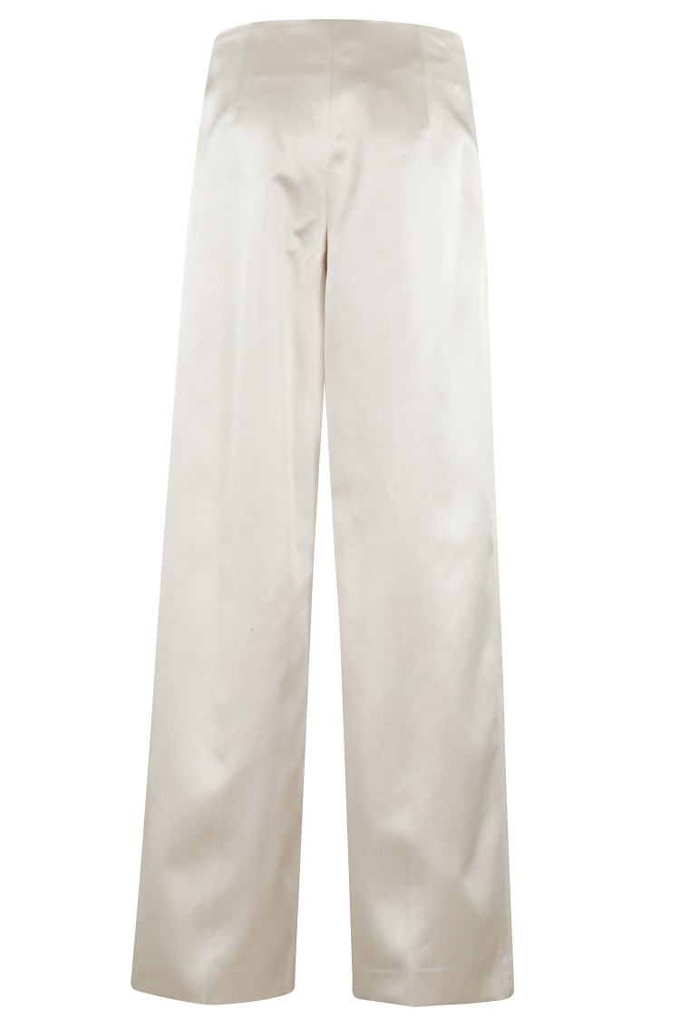 Philosophy Di Lorenzo Serafini Wide-leg Trousers With Front Pleats In White