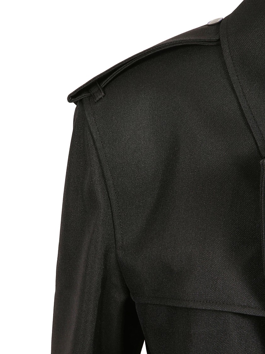 Burberry Classic Black Trench Coat In Black