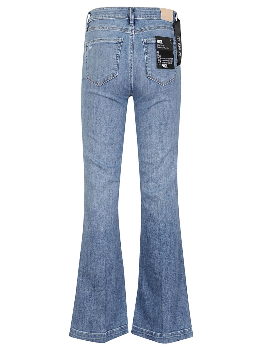 Paige Colette High-rise Flared Cropped Jeans In Blue