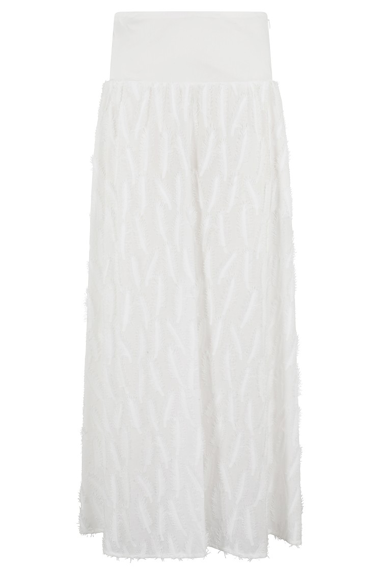 Shop Federica Tosi Flowy Maxi Skirt In White