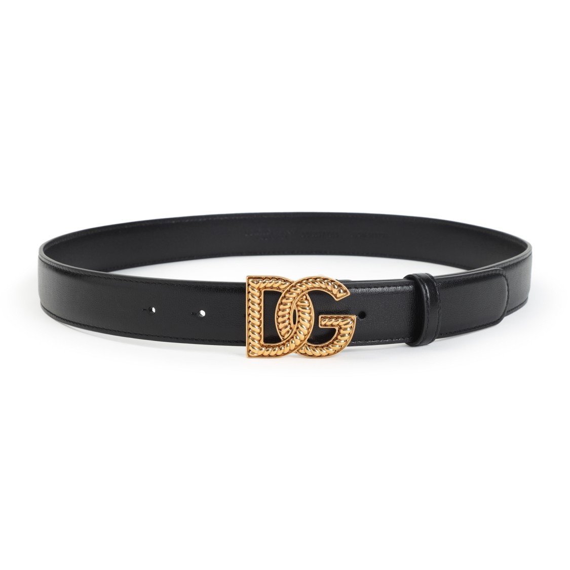 Dolce & Gabbana Black Calf Leather Belt