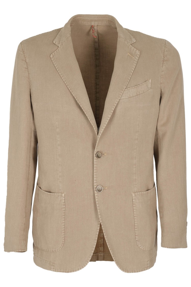Santaniello Giacca Cotone Icegab Gabardina Doppio Ritorto In Ice Cotton High Twist In Brown