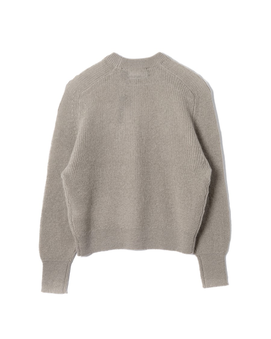 Rotate Birger Christensen Rotate Oversized Knit Jumper With Logo Patch In Gray