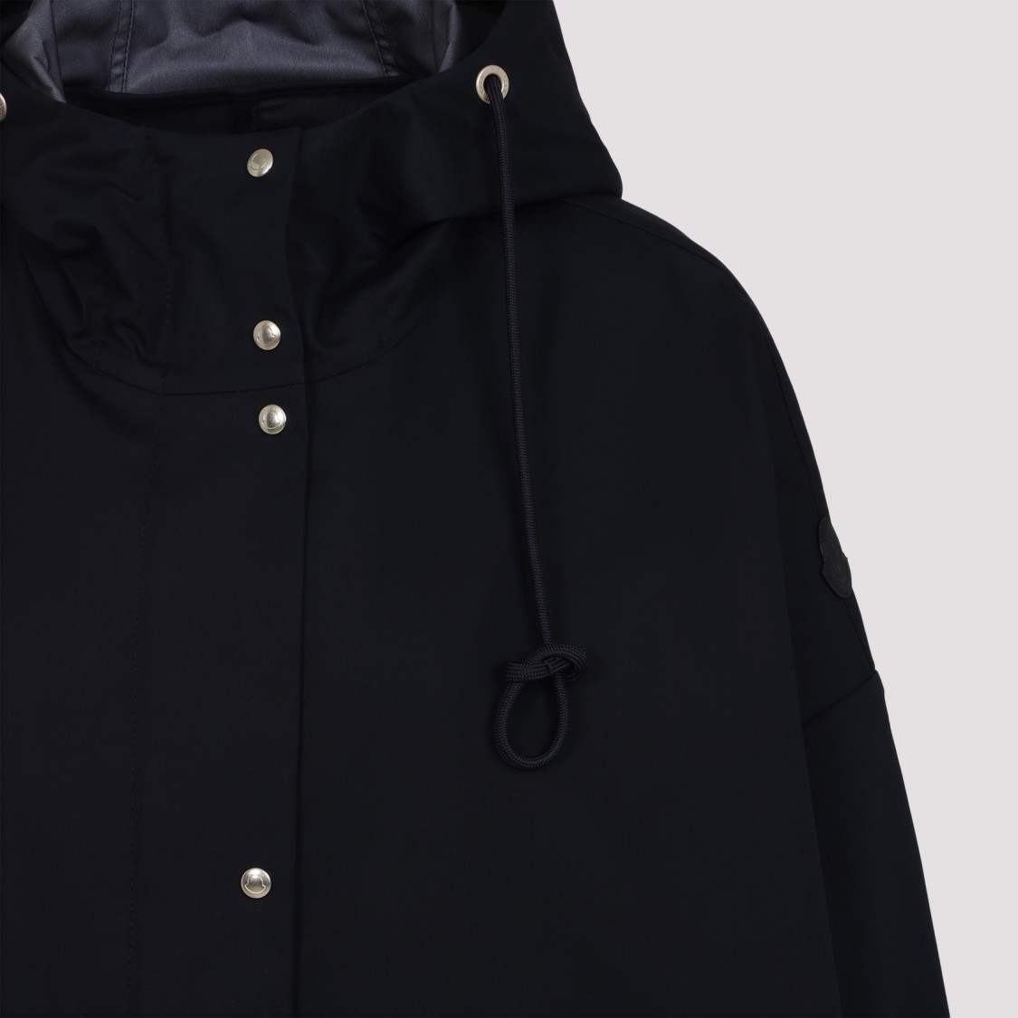 Shop Moncler Gaillon Blue Cotton Jacket In Black