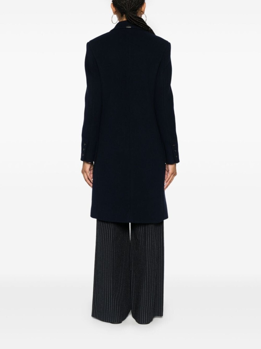 Pinko Single-breasted Coat In Black