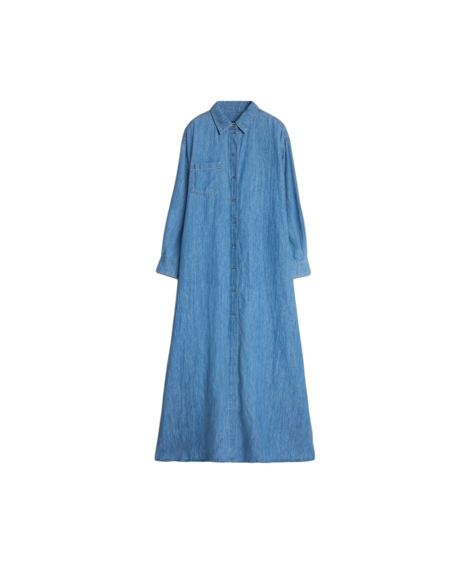7 For All Mankind Maxi Shirt Dress 'icy'