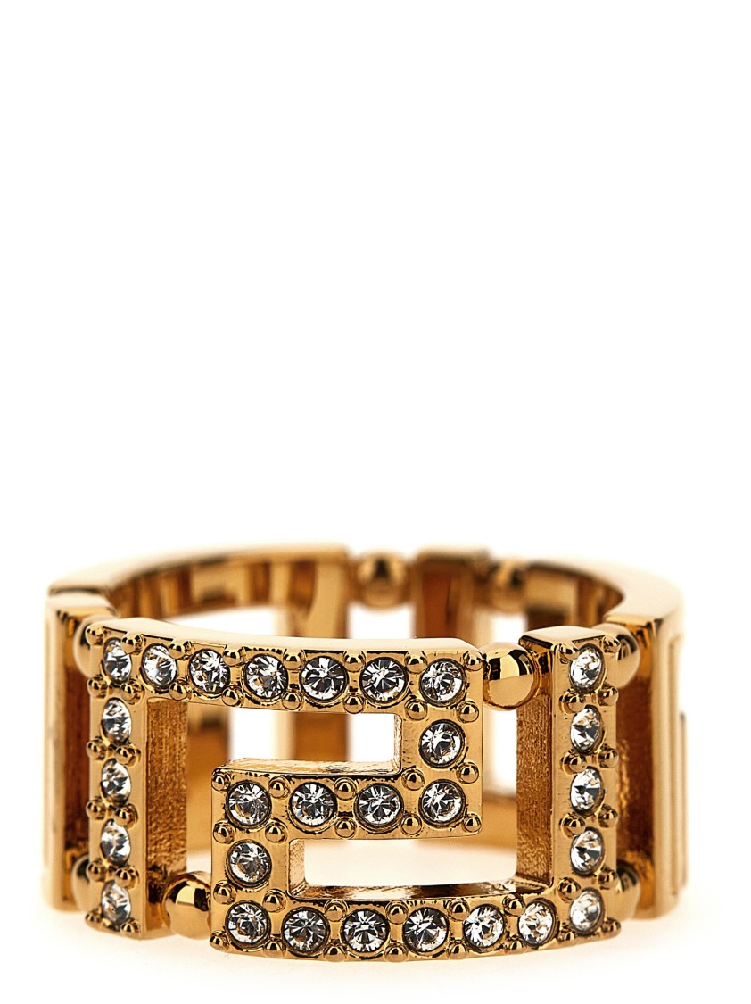 Versace 'la Greca' Ring In Gold