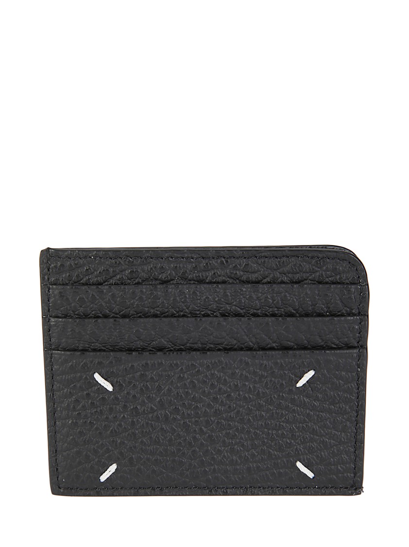 Maison Margiela Black Four Stitches Card Holder Men In Black