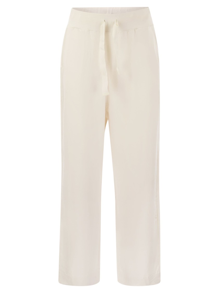 Majestic Extra-fine Viscose Trousers In Neutral