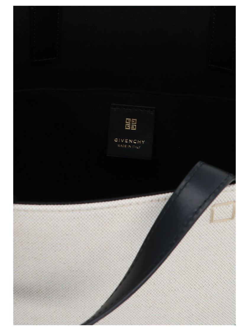 Givenchy 'g' Midi Shopping Bag In White