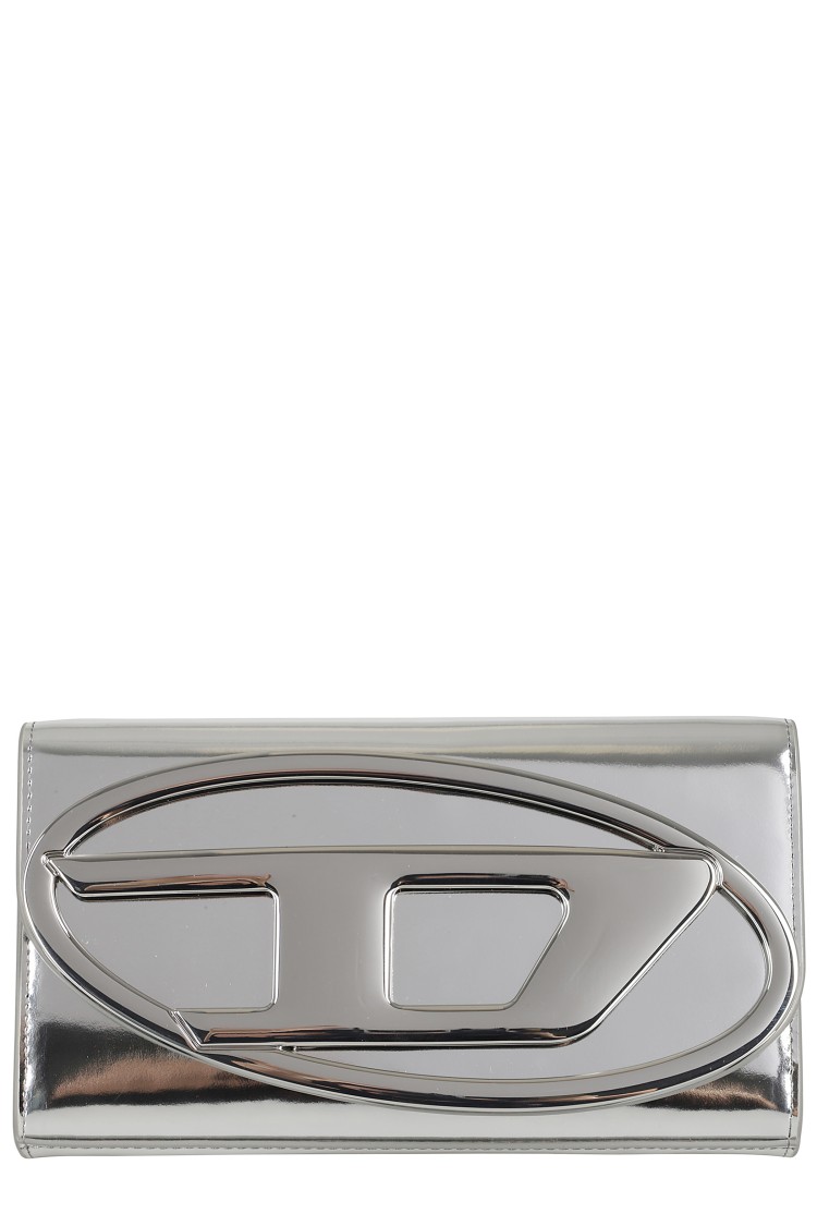 Diesel 1dr Wallet Strap Bag In Silver