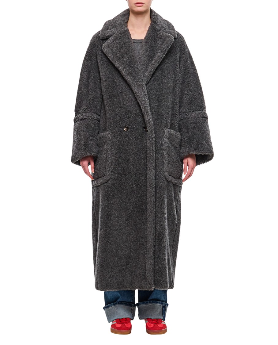 Shop Max Mara Kadiak Teddy Coat In Black