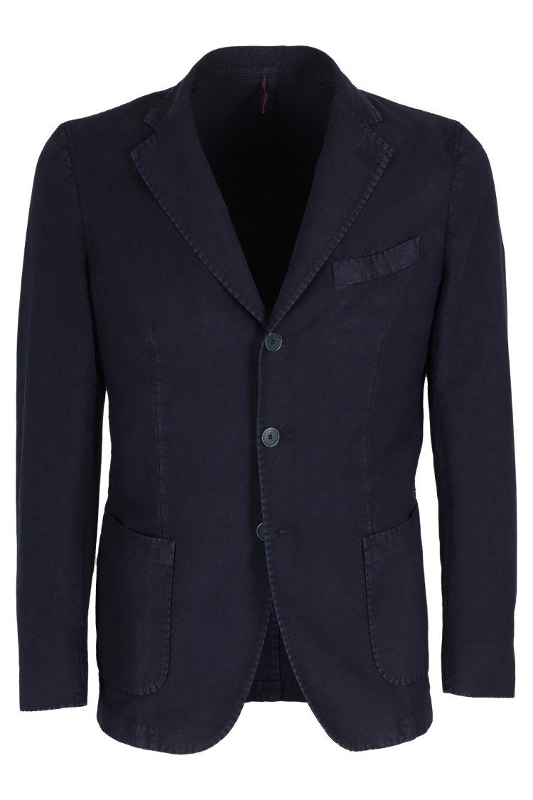 Santaniello Giacca Cotone Icegab Gabardina Doppio Ritorto In Ice Cotton High Twist In Blue