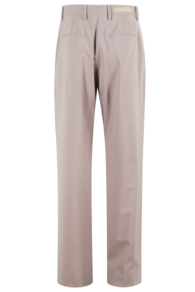 Briglia Tailored Straight-leg Trousers With Subtle Waistband In Neutrals