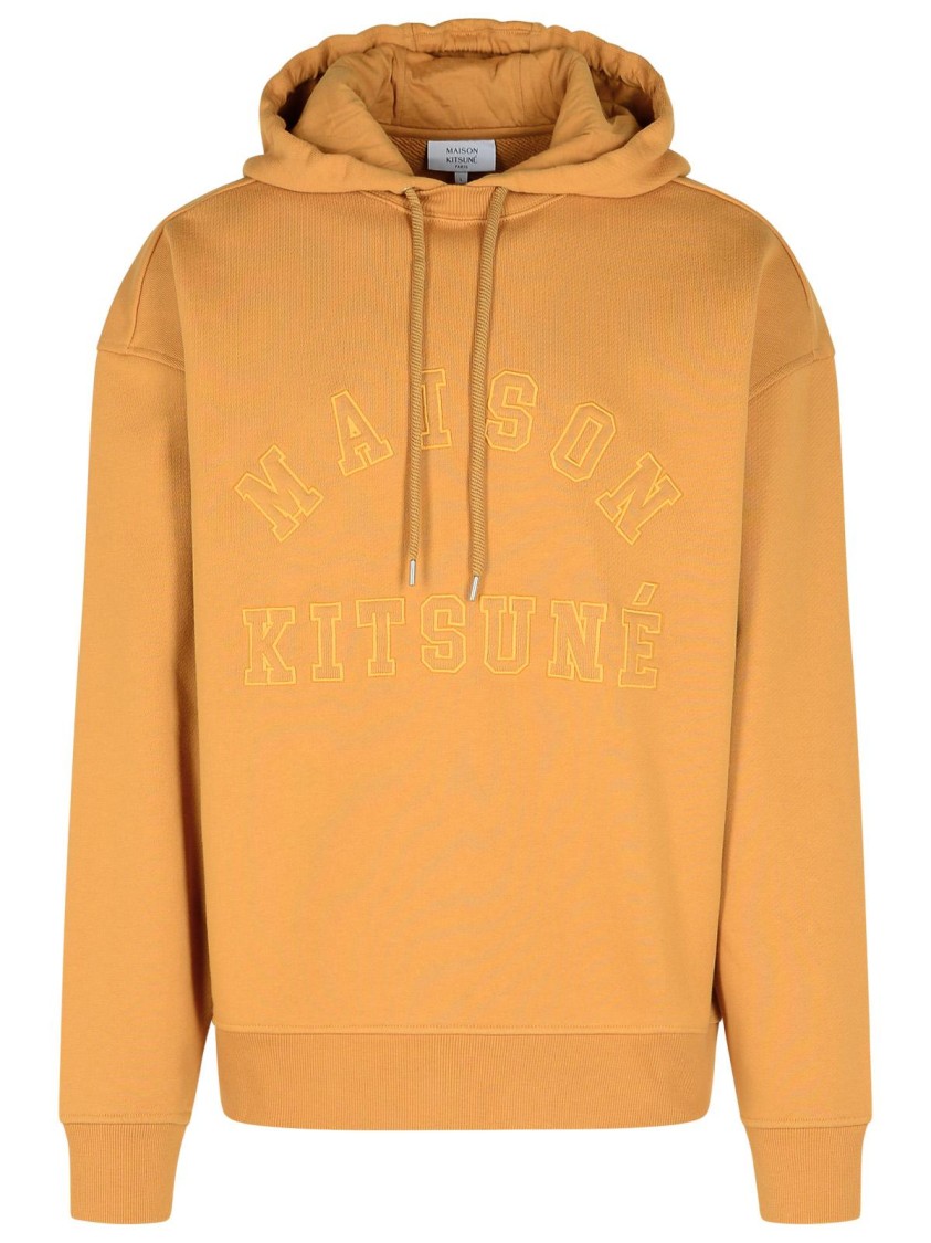 Shop Maison Kitsuné Varsity' Beige Cotton Sweatshirt In Neutrals