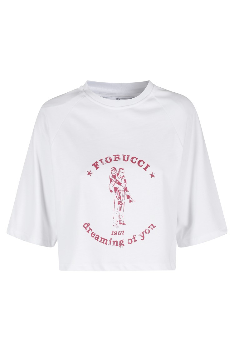 Fiorucci Cropped T-shirt With Padded Shoulders