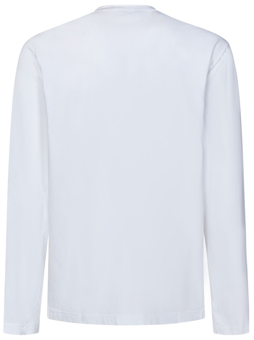 Shop James Perse Long-sleeved T-shirt In Garment-dyed White