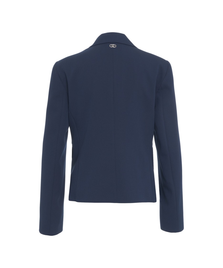 LIU •JO LIU JO TAILORED FITTED BLAZER WITH NOTCHED LAPELS
