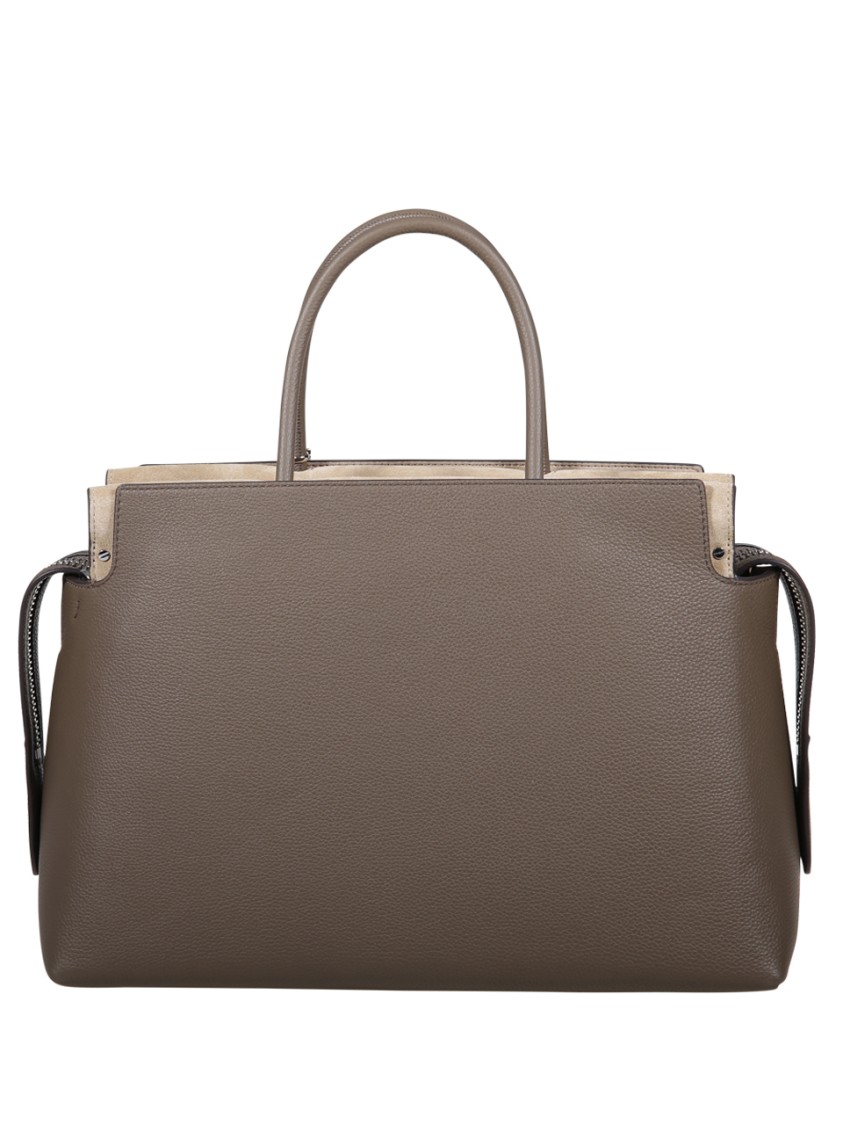 Tory Burch Mercer Pebbled Large Satchel In Brown