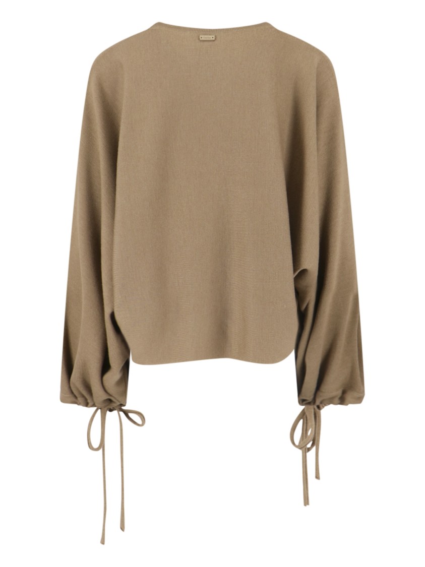 Max Mara Virgin Wool Sweater Frais In Brown