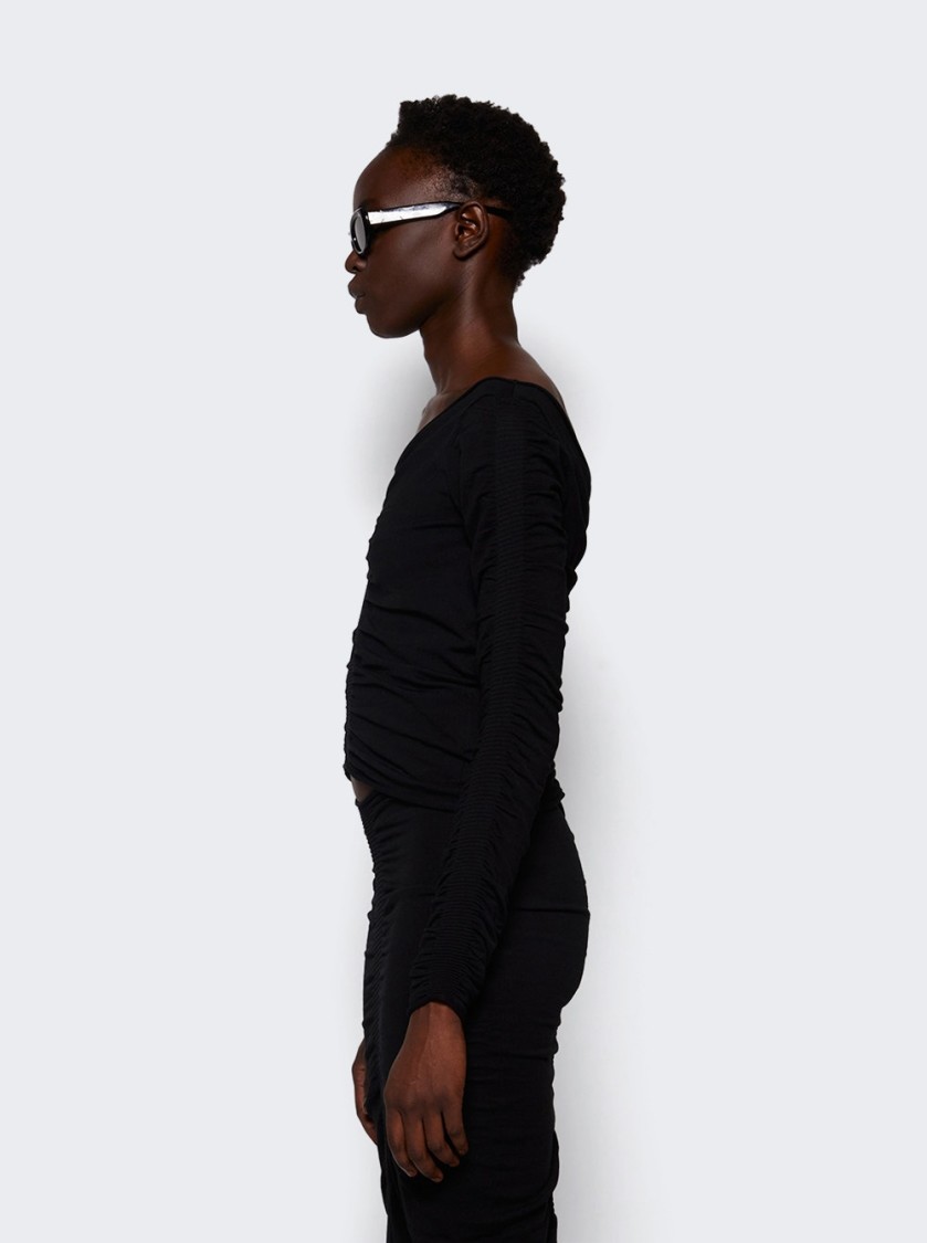 Alexander Wang Ruched Pullover In Black