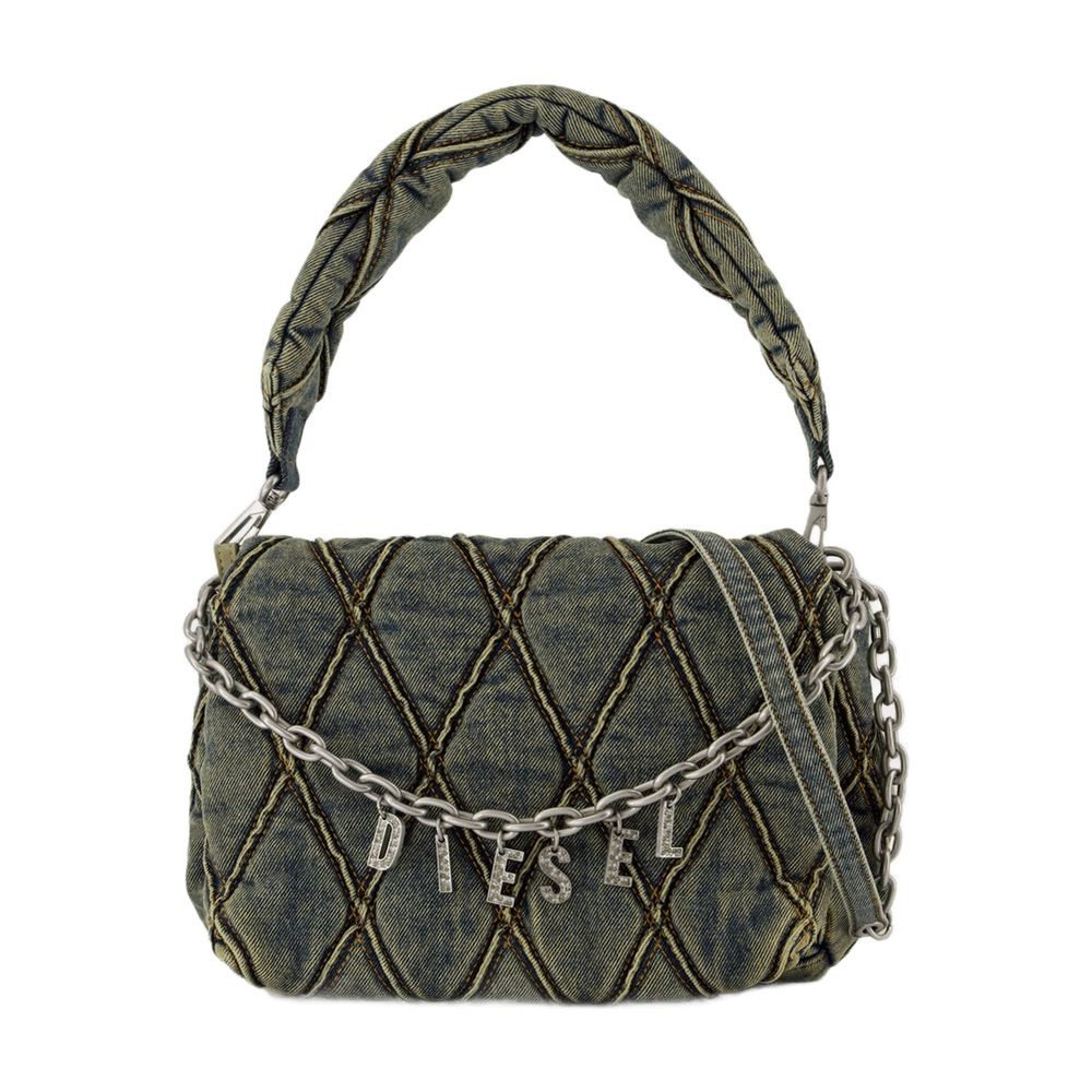 Diesel Charm D Medium Shoulder Bag - Cotton - Blue