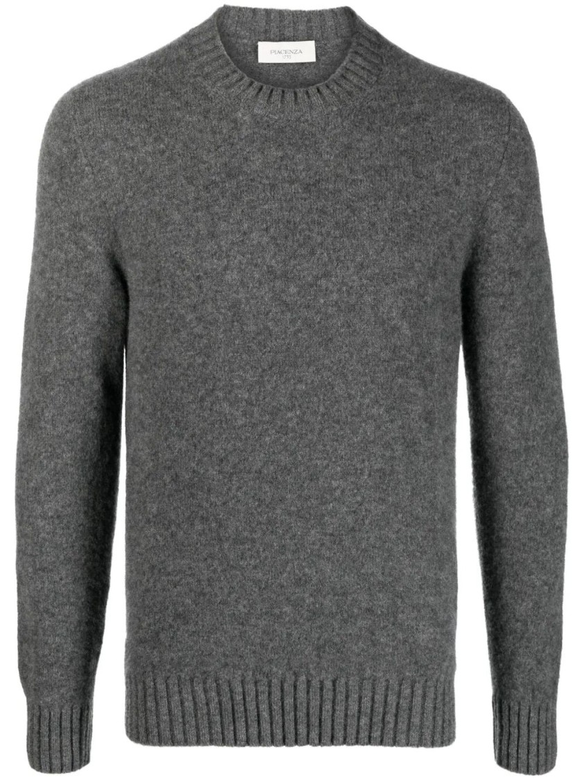 Piacenza 1733 Long Sleeve Crew-neck Sweater In Gray