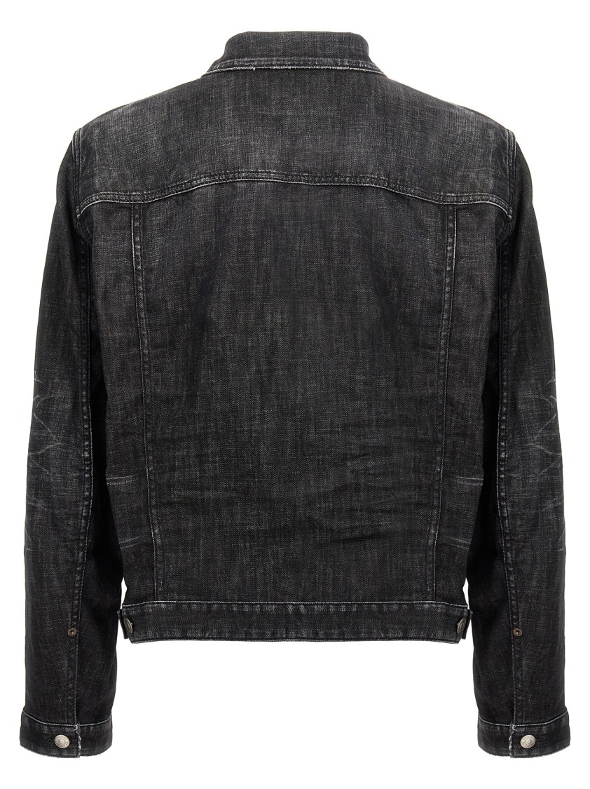 Dsquared2 'boxy Denim Jacket With Distressing' In Blue