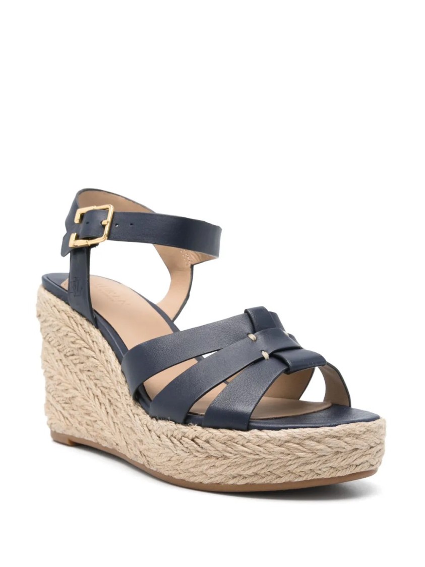 Ralph Lauren Lauren  Soffia Espdr Espadrilles Wedge In Blue