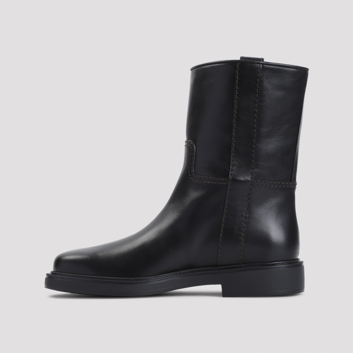 TOD'S TOD'S BLACK CALF LEATHER BOOTIE 