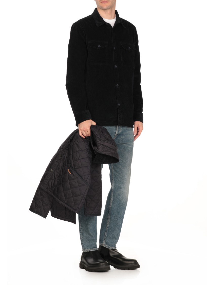 Barbour Regular Cord Overshirt In Black