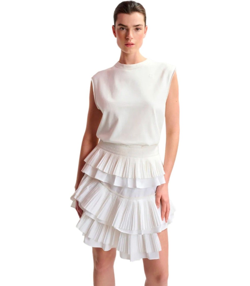 Essentiel Antwerp Hupaul White Mini Skirt In White