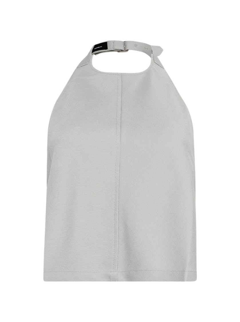 Wardrobe.nyc Backless Halter Top In White