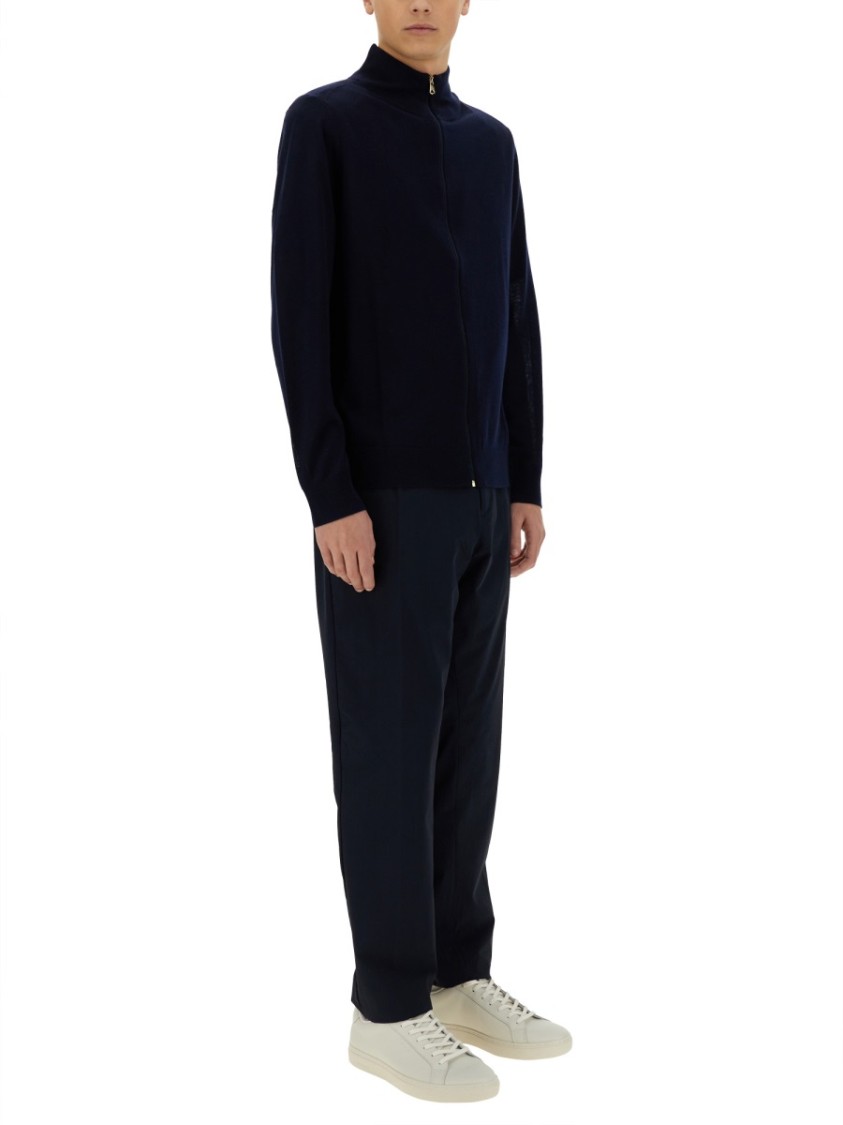Shop Paul Smith Zippered Cardigan In Blue