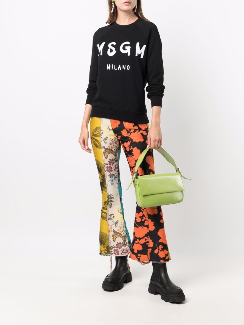 Msgm Relaxed-fit Sweatshirt With Raglan Sleeves In Black