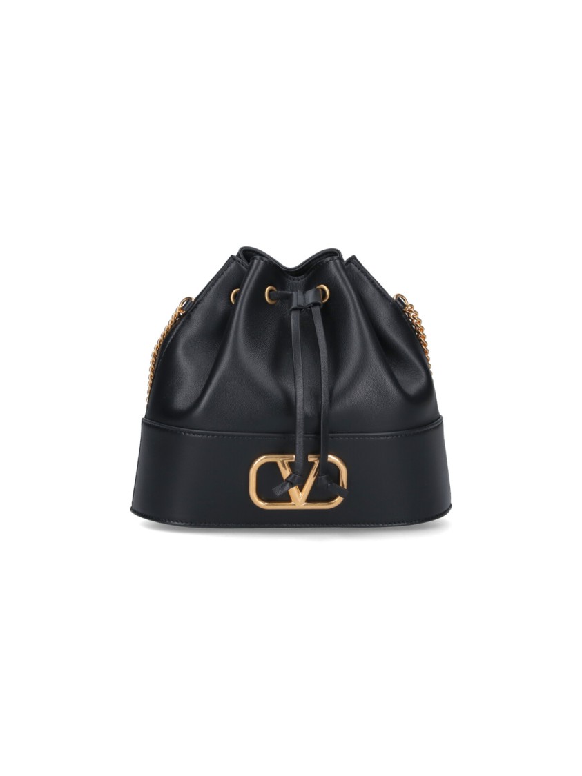 Valentino Garavani Mini Bucket Bag "Vlogo Signature"  Black