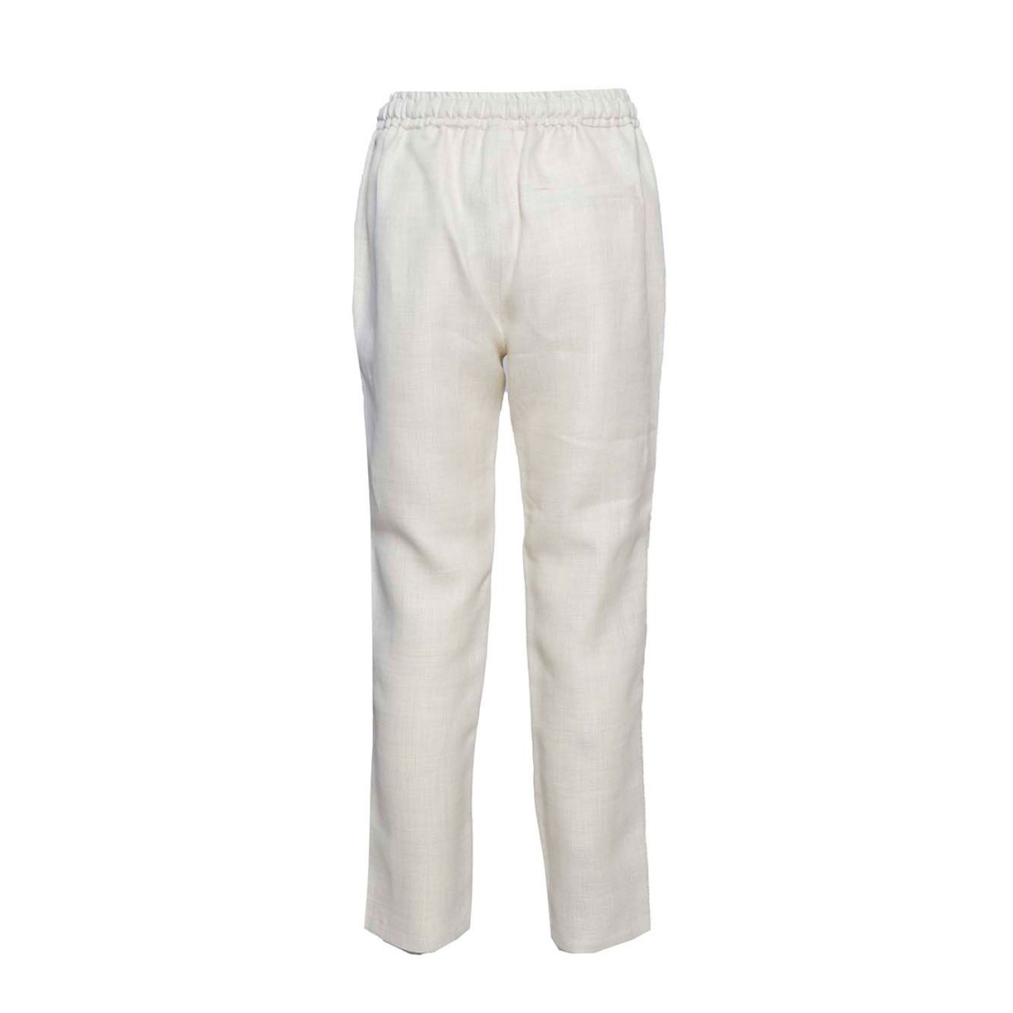 BARBA NAPOLI BARBA JOKE STRAIGHT TROUSERS IN BEIGE LINEN