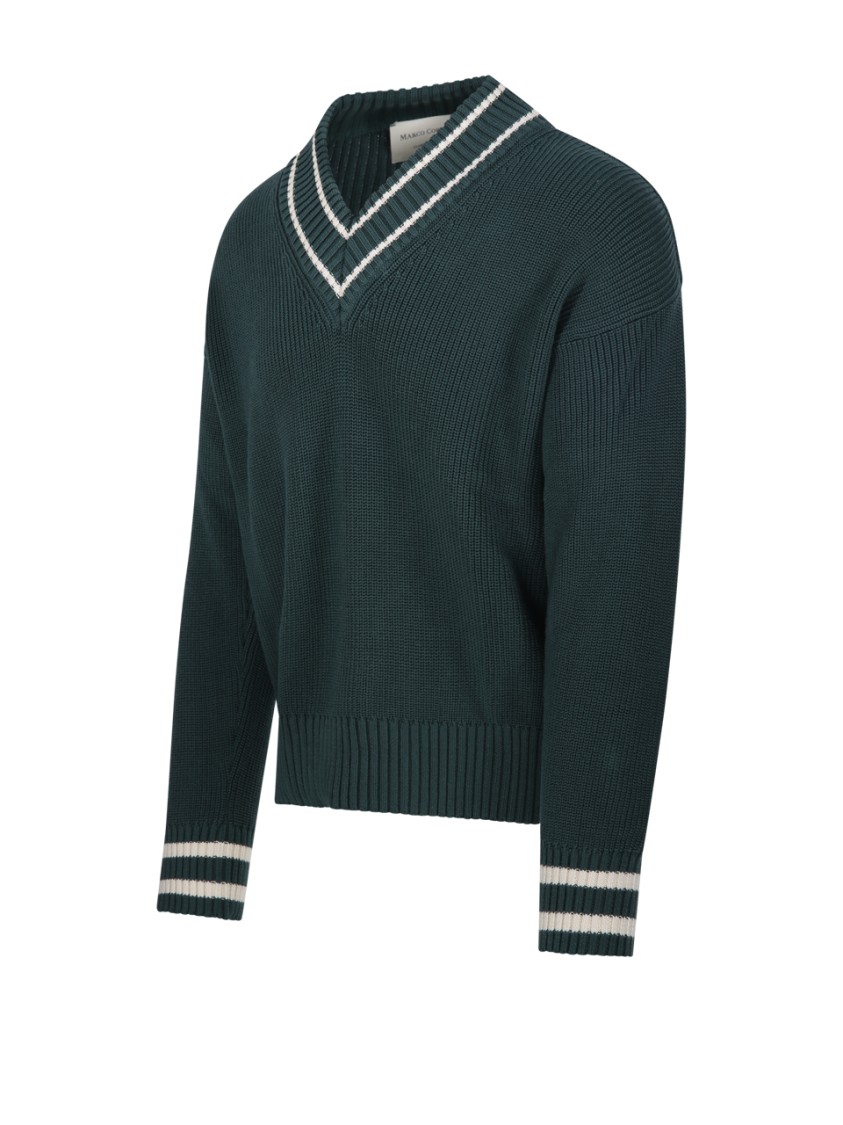 Shop Marco Coppola Old Money Sweater In Green